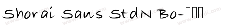 Shorai Sans StdN Bo字体转换